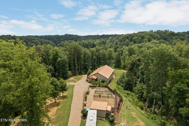 2115 Riverview Dr, Dandridge, TN 37725 - view from above of property featuring a heavily wooded area