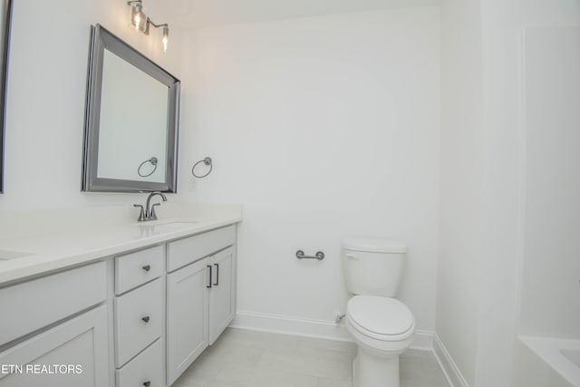349 Ivey Farms Ln, Farragut, TN 37934 - bathroom with double vanity, a bathtub, and tile patterned floors