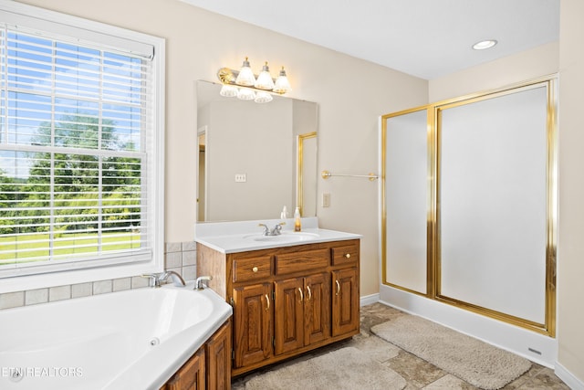 178 Scenic Hill Ln, Lenoir City, TN 37771 - full bath featuring plenty of natural light, a shower stall, vanity, and a bath