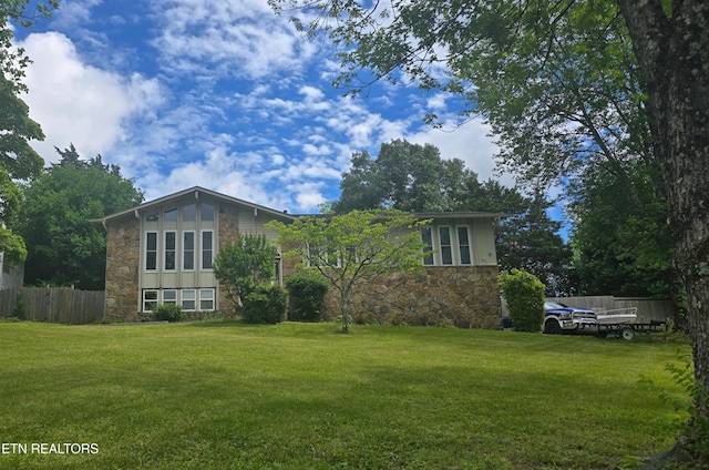 5408 Yosemite Trl, Knoxville, TN 37909 - view of front facade with stone siding and board and batten siding