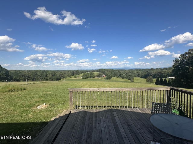 3101 Watson Rd, Loudon, TN 37774 - wooden deck featuring a view of countryside and a yard
