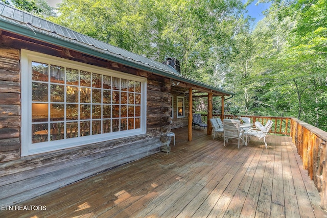 258 Marina Ln, Lafollette, TN 37766 - deck with outdoor dining space