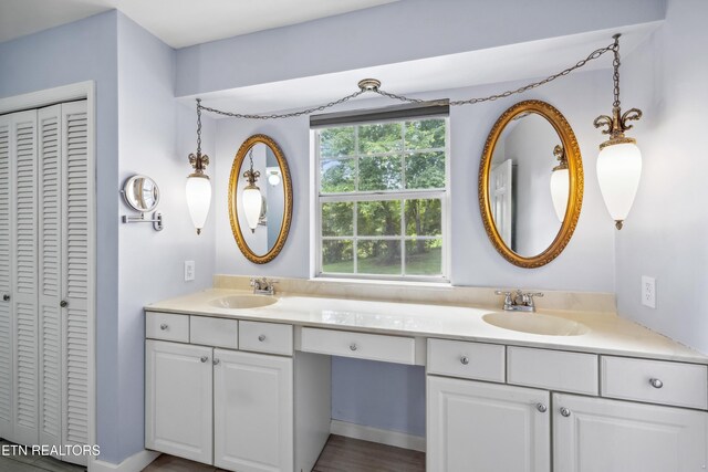 10628 Sandpiper Ln, Knoxville, TN 37922 - bathroom with a closet and double vanity