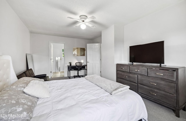 10628 Sandpiper Ln, Knoxville, TN 37922 - carpeted bedroom with ceiling fan and connected bathroom