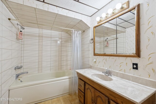 10628 Sandpiper Ln, Knoxville, TN 37922 - full bath with shower / tub combo, vanity, and tile patterned floors