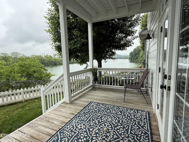 1101 Main St Unit 19, Loudon, TN 37774 - wooden terrace featuring a water view