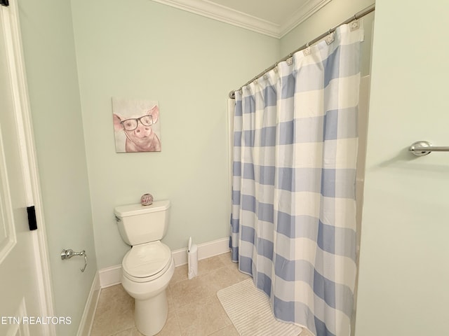 1101 Main St Unit 19, Loudon, TN 37774 - full bath with crown molding, tile patterned floors, and a shower with shower curtain