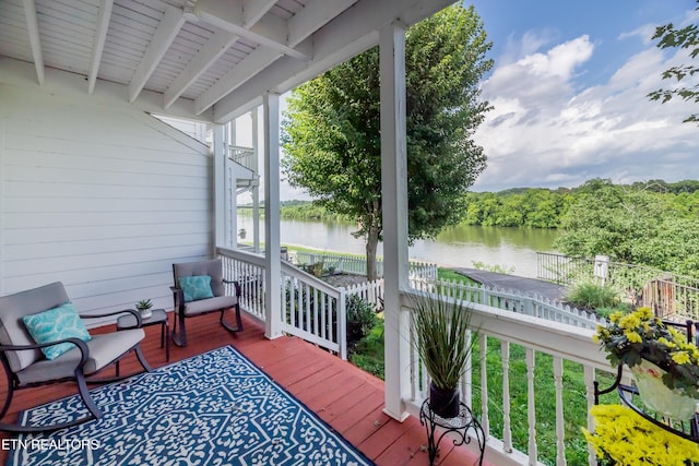 1101 Main St Unit 19, Loudon, TN 37774 - wooden deck featuring a water view