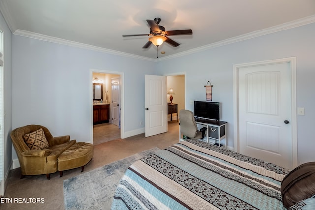 1101 Main St Unit 19, Loudon, TN 37774 - bedroom featuring carpet, ornamental molding, and ensuite bathroom