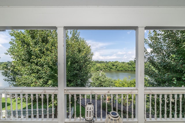 1101 Main St Unit 19, Loudon, TN 37774 - unfurnished sunroom with a water view and plenty of natural light