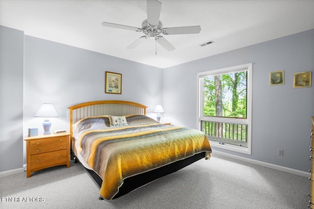 334 Little Buck Ln, Lafollette, TN 37766 - bedroom with baseboards, light colored carpet, and ceiling fan