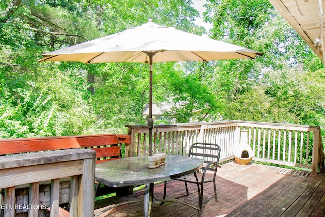 109 Cumberland View Dr, Oak Ridge, TN 37830 - deck featuring outdoor dining area