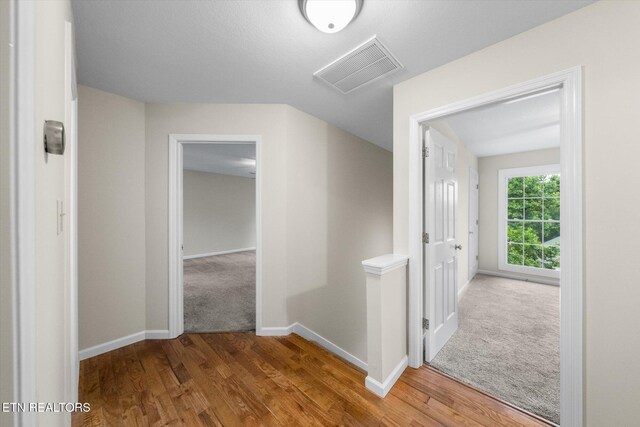2819 Dee Peppers Dr, Knoxville, TN 37931 - hall featuring an upstairs landing, baseboards, and wood finished floors