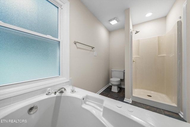 2819 Dee Peppers Dr, Knoxville, TN 37931 - full bath with a jetted tub, toilet, a stall shower, and tile patterned floors