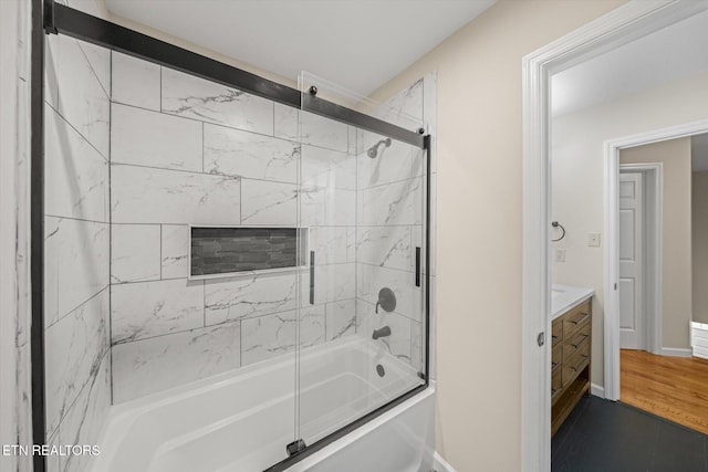 2819 Dee Peppers Dr, Knoxville, TN 37931 - full bathroom with combined bath / shower with glass door, vanity, and baseboards