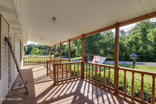 883 Old Harriman Hwy, Harriman, TN 37748 - porch featuring view of scattered trees and a lawn