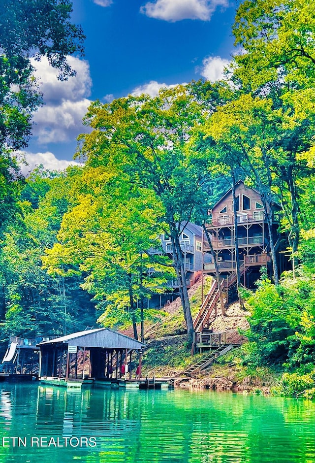 129 Bridgeview Ln, Lafollette, TN 37766 - view of swimming pool with a water view