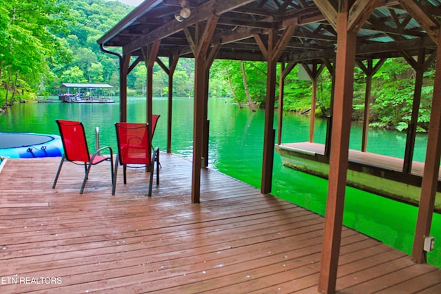 129 Bridgeview Ln, Lafollette, TN 37766 - dock featuring a water view and boat lift