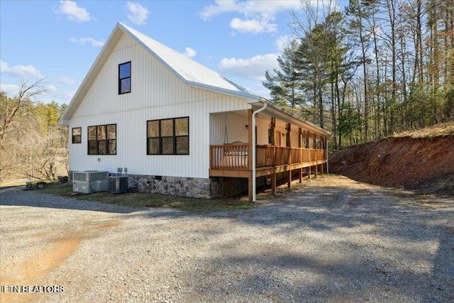 6131 Happy Valley Loop, Tallassee, TN 37878 - view of home's exterior with cooling unit and a porch