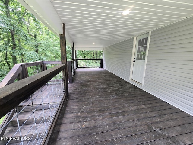 678 Skyline Dr, Oneida, TN 37841 - view of wooden deck