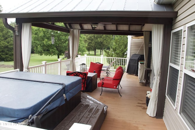 120 Lakeside Dr, Kingston, TN 37763 - wooden deck with a grill