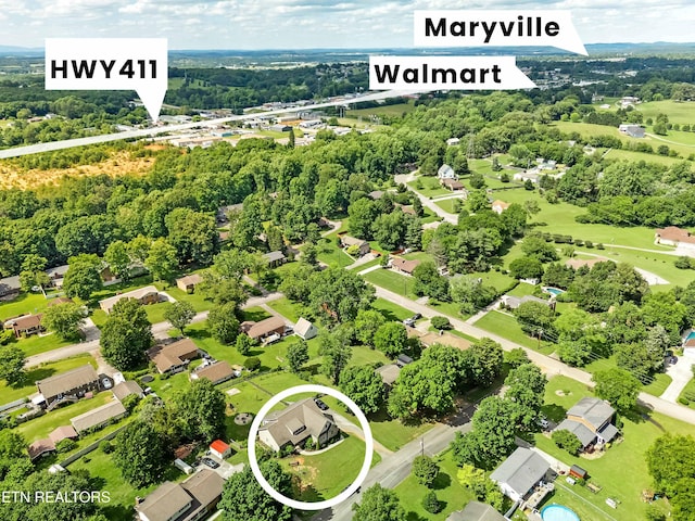 2811 Pleasant View Ave, Maryville, TN 37803 - aerial view of a tree filled landscape