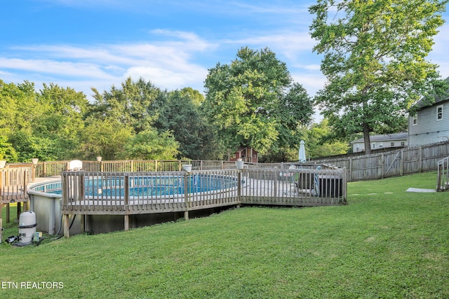 6608 Hickory Way Ln, Knoxville, TN 37918 - view of yard with a wooden deck