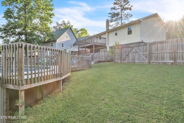 6608 Hickory Way Ln, Knoxville, TN 37918 - view of yard featuring a deck
