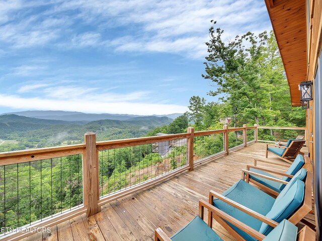 1027 Leslie Way, Sevierville, TN 37876 - deck featuring a mountain view