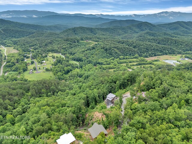 1027 Leslie Way, Sevierville, TN 37876 - aerial view of a heavily wooded area and mountains