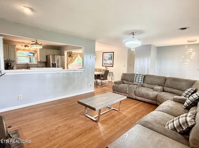 4721 Springcrest Dr, Knoxville, TN 37914 - living area featuring light wood-type flooring and baseboards