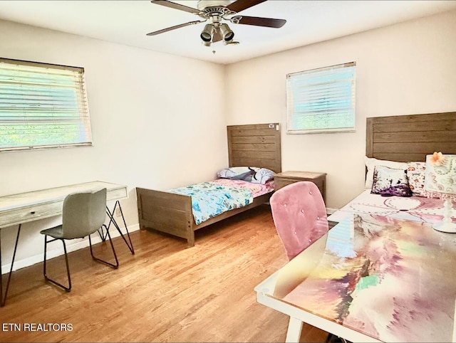 4721 Springcrest Dr, Knoxville, TN 37914 - bedroom with wood finished floors and ceiling fan