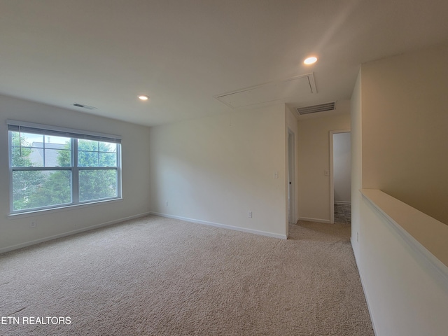 12043 Lillibridge Crossing Ln, Knoxville, TN 37932 - spare room with attic access, carpet flooring, recessed lighting, and baseboards