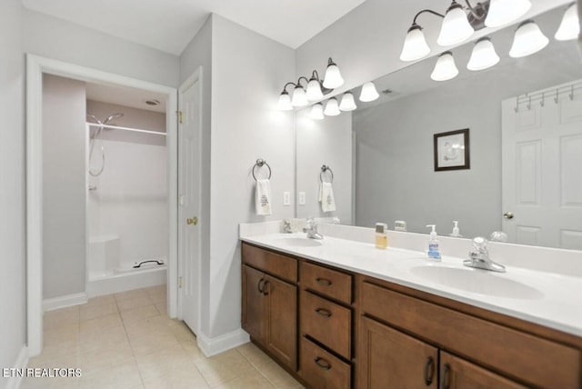 153 Creed Way, New Tazewell, TN 37825 - full bath with double vanity, tile patterned floors, and a shower