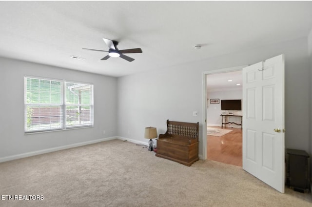 153 Creed Way, New Tazewell, TN 37825 - unfurnished room with ceiling fan and light carpet
