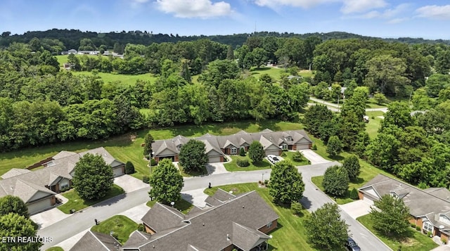 153 Creed Way, New Tazewell, TN 37825 - aerial view of residential area featuring a heavily wooded area