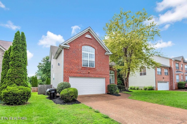 1213 Vale View Rd, Knoxville, TN 37922 - traditional home featuring a garage, concrete driveway, and brick siding