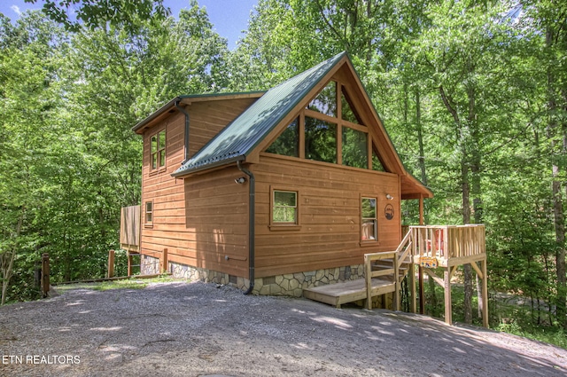 2261 Beach Front Dr, Sevierville, TN 37876 - view of home's exterior featuring metal roof