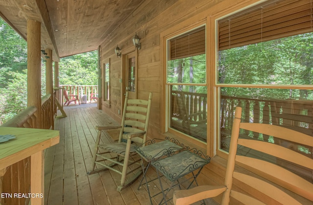 2261 Beach Front Dr, Sevierville, TN 37876 - view of wooden porch
