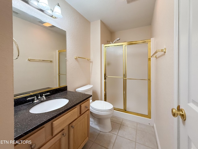 11104 Joiner Way, Knoxville, TN 37934 - bathroom with a shower stall, vanity, toilet, and tile patterned flooring