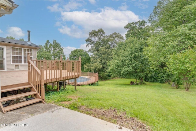 1413 Farrington Dr Unit 1, Knoxville, TN 37923 - view of grassy yard with a wooden deck