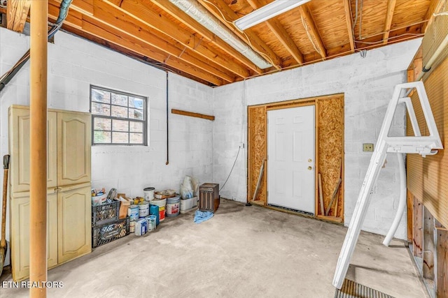 1413 Farrington Dr Unit 1, Knoxville, TN 37923 - below grade area with concrete block wall