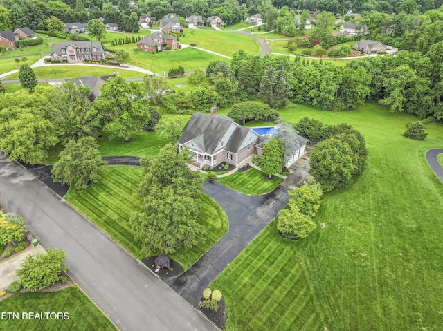 827 Knight Bridge Rd, Maryville, TN 37803 - aerial perspective of suburban area featuring a tree filled landscape