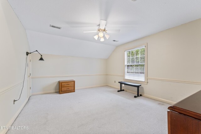 827 Knight Bridge Rd, Maryville, TN 37803 - bonus room featuring carpet flooring, ceiling fan, vaulted ceiling, and baseboards