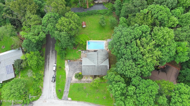 989 W Outer Dr, Oak Ridge, TN 37830 - aerial overview of property's location featuring a pool area