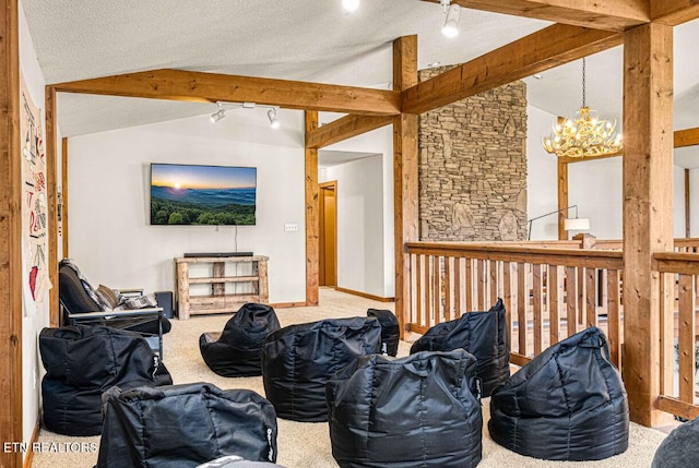 1293 Laurel Lick Rd, Sevierville, TN 37862 - carpeted living area with a chandelier