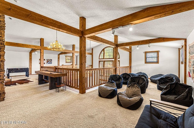 1293 Laurel Lick Rd, Sevierville, TN 37862 - living room featuring carpet floors and a textured ceiling