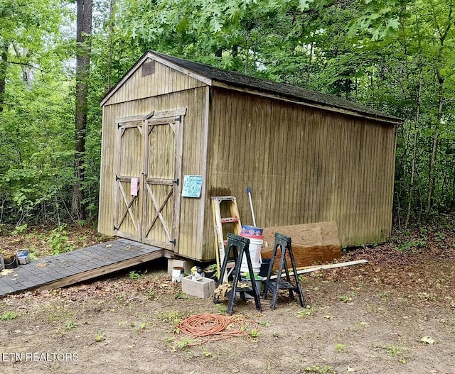 489 Trimmer Ln, Jamestown, TN 38556 - view of shed with a view of trees