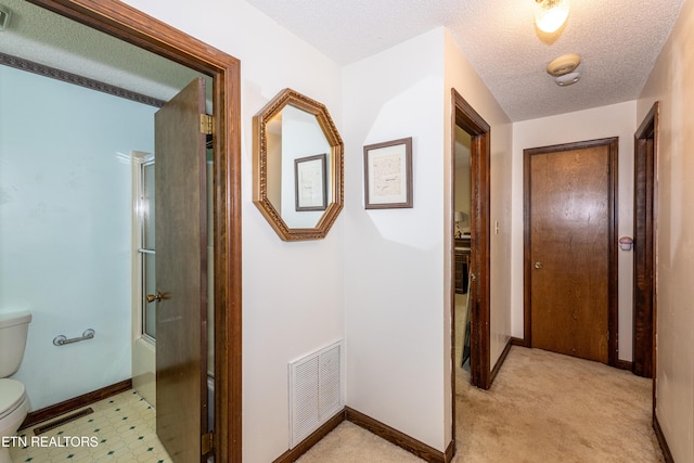 1502 Woodbury Ct, Maryville, TN 37803 - hall with baseboards, a textured ceiling, and light colored carpet