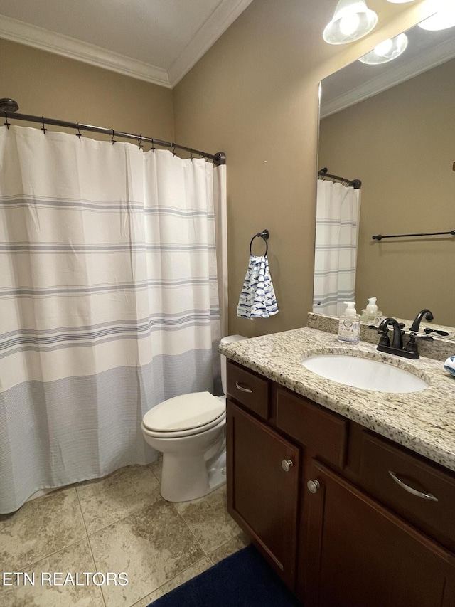 103 Crossroads Blvd, Oak Ridge, TN 37830 - bathroom featuring crown molding, vanity, and toilet